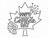Canada Coloring Maple Leaf Pages Printable sketch template