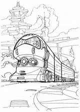 Train Coloring Tech High Futuristic Future Pages Vehicles Aircraft Colorkid sketch template