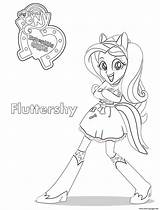 Equestria Coloring Fluttershy Girls Pages Coloriage Printable Girl Print Rainbow sketch template