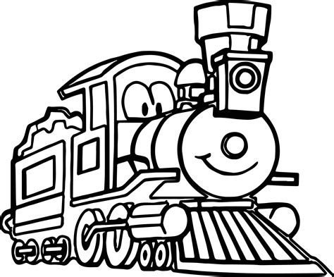cartoon train coloring coloring pages