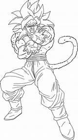 Saiyan Super Goku Drawing Lineart Deviantart sketch template