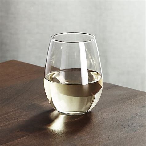 Stemless White Wine Glass 11 75 Oz Crate And Barrel