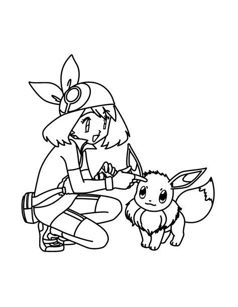 serena pokemon trainer coloring pages sketch coloring page