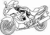 Coloring Motor Designlooter Pages Motorcycle sketch template