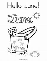 June Coloring Pages Getcolorings Hello sketch template