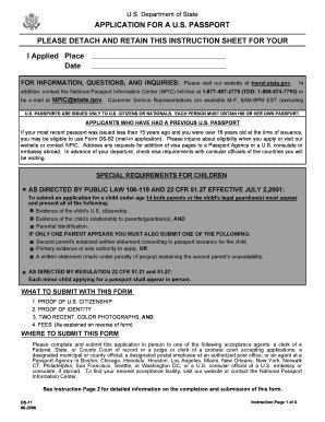 passport application form printable  fill  printable fillable blank pdffiller