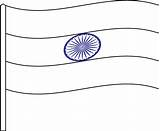 Flag Indian India Color Blank National Kids Coloring Colors Colouring Outline Pages Colour Tiranga Flags Girl Google Gif Size Tricolour sketch template