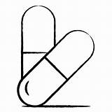 Pills Drug Iconfinder sketch template