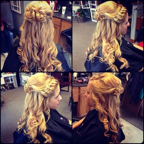 Prom Updo Upstyle Hai Pinned Up Curls Curled Braid Half Up Pretty Cute