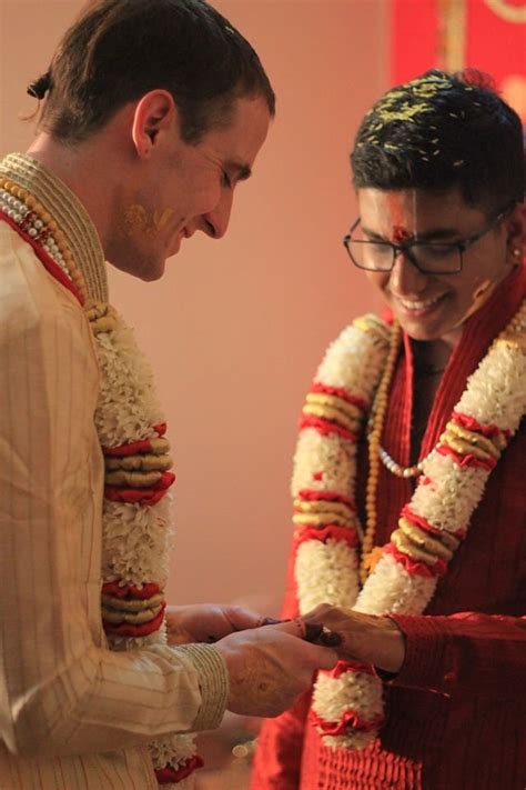 this same sex couple s beautiful vedic engagement ceremony