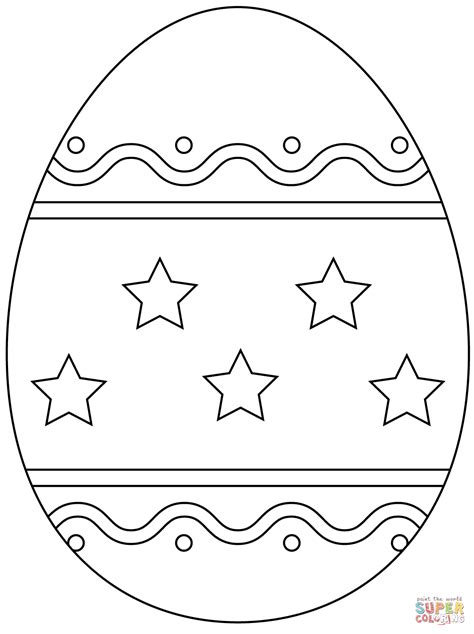 easter egg  simple pattern coloring page  printable coloring