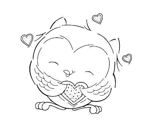 owllovecoloringpages cute stamps owl  love