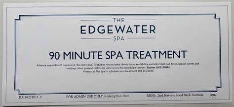 item  edgewater spa treatment