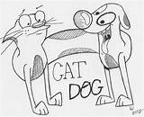 Catdog Nickelodeon Getdrawings sketch template