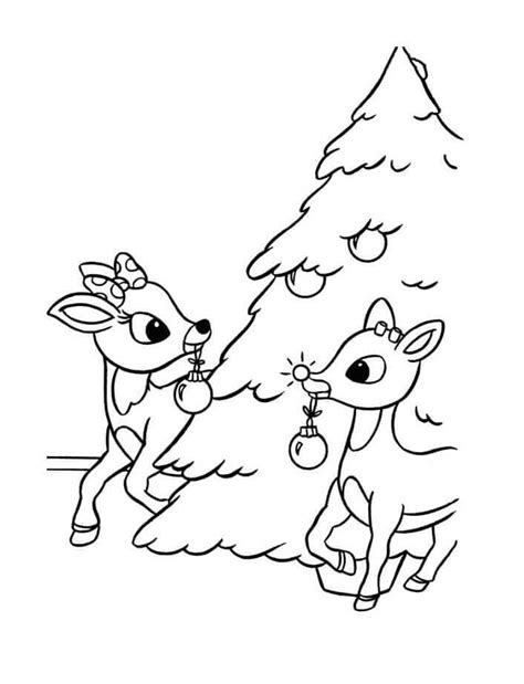 rudolph  red nosed reindeer coloring pages printable
