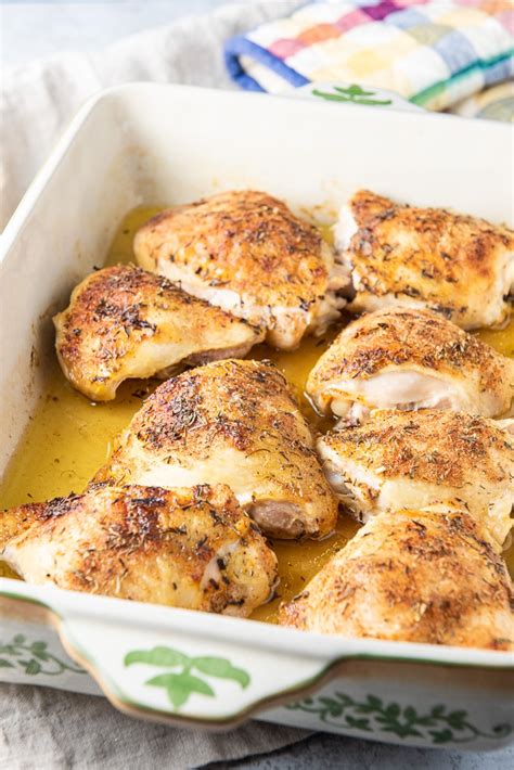 oven roasted chicken thighs dishes delish