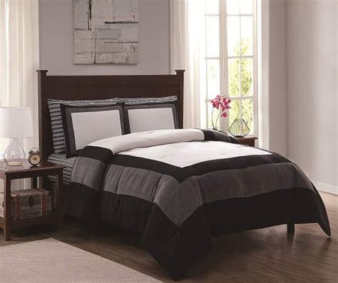 broyhill broyhill alexandra gray navy  piece comforter set big lots    bedroom