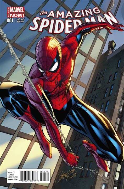 amazing spider man variant cover   scott campbell colours