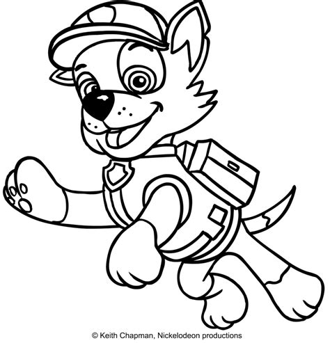 rocky paw patrol coloring page
