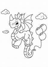 Drache Dragon Malvorlage Drago Draak Kleurplaat Luftballons Palloncini Tulamama Ballonnen Pokemon Ausdrucken Kleurplaten Stampare Printen Herunterladen Abbildung Große sketch template