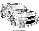 Rally Subaru Impreza Colorare Automobili Trasporto Mezzi sketch template