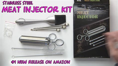 1 New Product Stainless Steel Meat Injection Kit Meat Injector