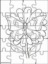 Puzzles Printable Coloring Pages Cut Jigsaw Kids Animals Visit sketch template