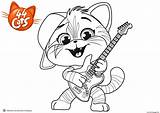 Cats 44 Coloring Lampo Pages Rock Colouring Para Printable Gatos Print Musical sketch template