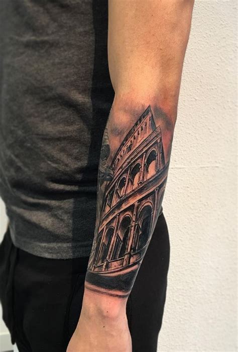 the colosseum of rome tattoo inkstylemag tattoos temple tattoo