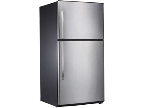 Midea 21 Cu Ft Top Mount Refrigerator Stainless Steel Whd 774fsse1