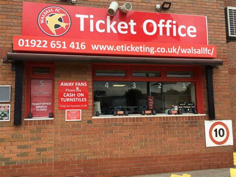 ticket office  club shop opening times news walsall fc