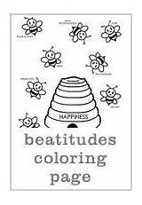 Beatitudes Bee Attitudes Ayearoffhe sketch template
