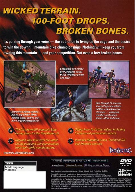 Downhill Domination Sony Playstation 2 Game