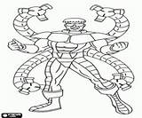 Octopus Spiderman Dottor Kleurplaten Nemico Superschurken Vijand Enemies Destino Doom Feind sketch template