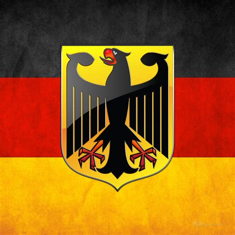 coat of arms and flag of germany digital art by serge averbukh fine