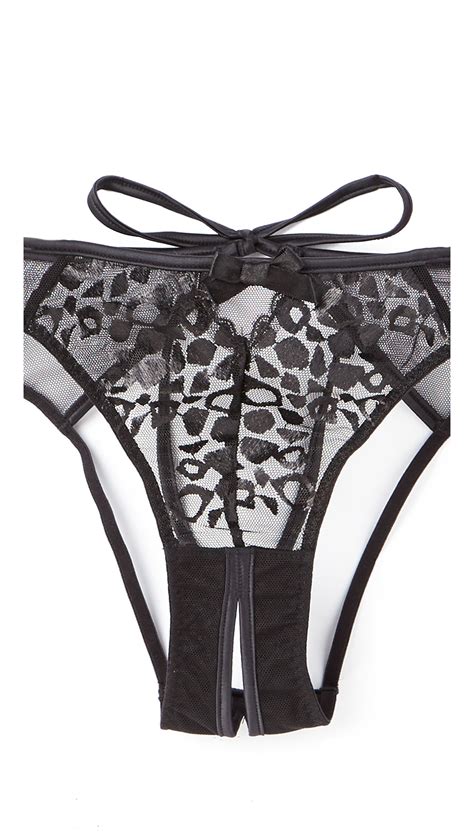 l agent by agent provocateur odessa ouvert panties black in black lyst