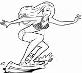 Coloring Pages Surfing Surfer Surf Girl Drawing Surfboard Barbie Getdrawings Printable Hawaiian Vector Template Popular sketch template