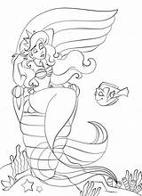 Disney Coloring Little Ariel Mermaid Pages Mom Mermaids Choose Board Bikini sketch template