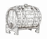 Barrel Keg Fass Skizze Bier Fasses Linie Skizzen Weinlese sketch template