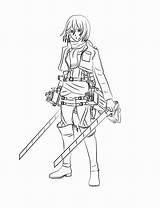 Aot Mikasa sketch template