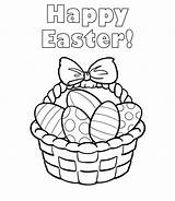 Easter Coloring Basket Pages Happy Printable sketch template