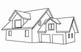 House Pages Coloring Houses Kids House7 Printable Buildings Architecture Big Print Index Drawing sketch template