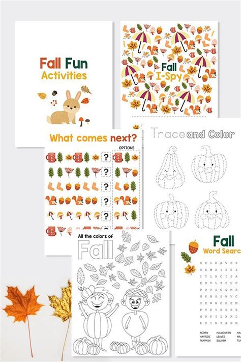 fall printable activity pack   printable activities autumn