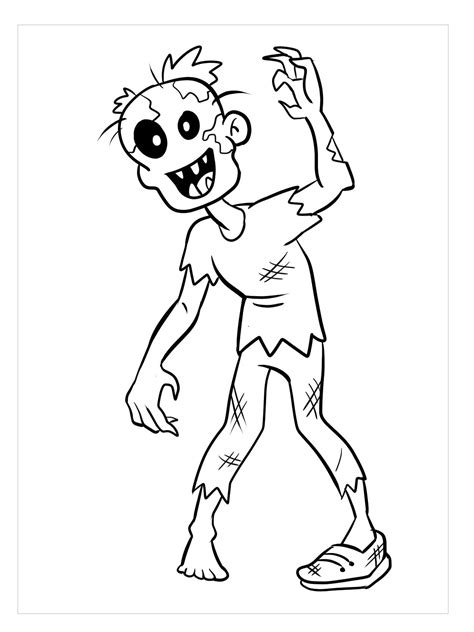 halloween coloring pages zombie book  kids