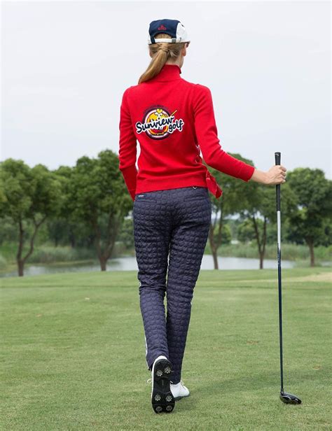 women s winter quilted golf pants striped long casual pants golf