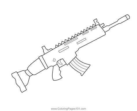 fortnite scar coloring coloring pages