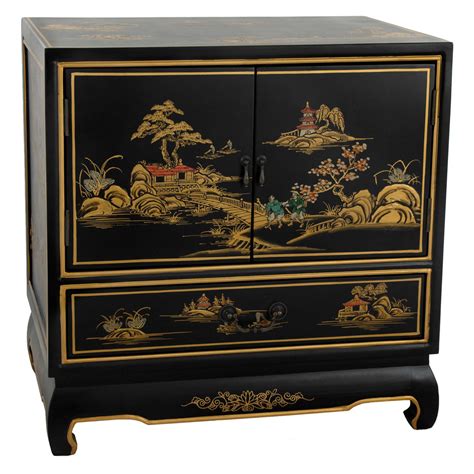 oriental furniture black lacquer nightstand walmartcom