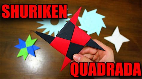 origami como fazer uma shuriken quadrada de papel youtube