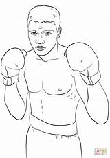 Muhammad Mike Boxen Boxing Ausmalbilder Colorare Tyson Boxer Printable Google Pugilato sketch template