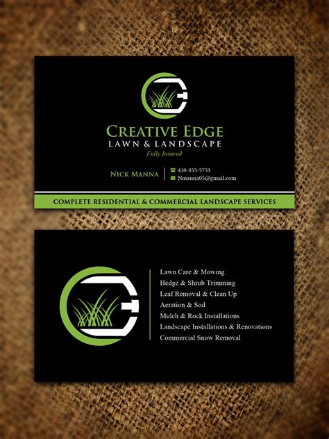 landscape business cards  unique landscaping business cards ideas